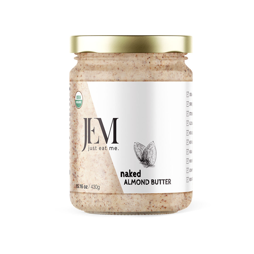 JEM Organics Crunchy Naked Almond Butter – Large 6 pack