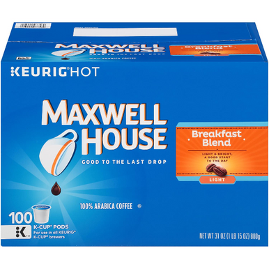 Maxwell House Breakfast Blend K-Cup Coffee Pods, 100 ct.