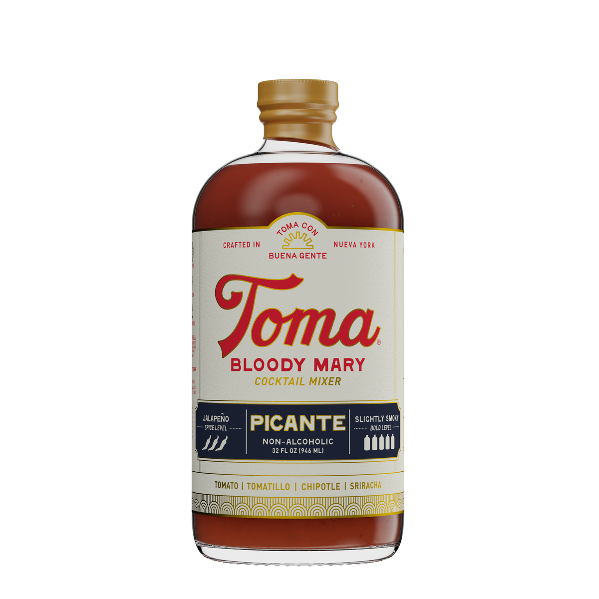 Toma Bloody Mary Mixer – PICANTE – 6 Bottles x 32oz