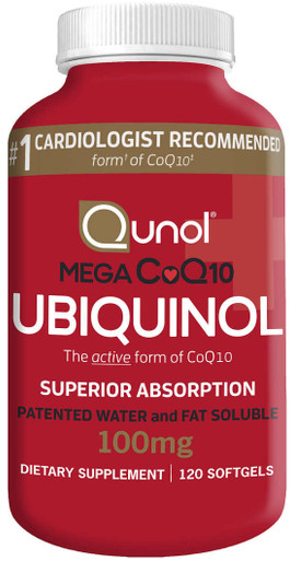 Qunol Mega CoQ10 Ubiquinol 100 mg., 120 Softgels