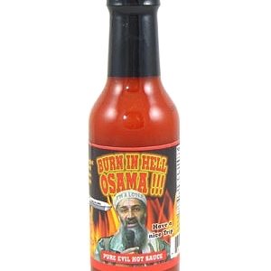Burn In Hell Osama!!! Pure Evil Hot Sauce, 5oz.