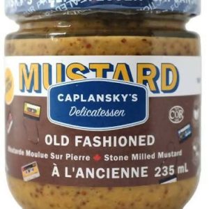 Caplansky’s Deli Mustard – Old Fashioned, Kosher Jar – 12 Jars x 235 mL (8 fl oz) case
