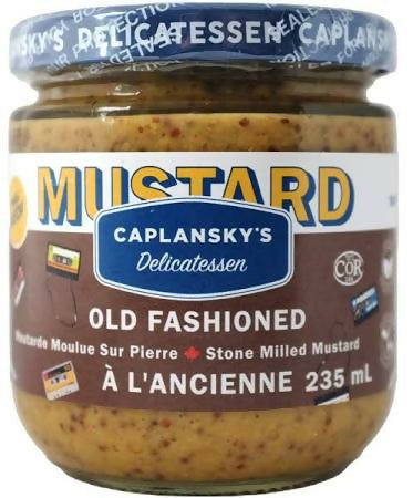 Caplansky’s Deli Mustard – Old Fashioned, Kosher Jar – 12 Jars x 235 mL (8 fl oz) case