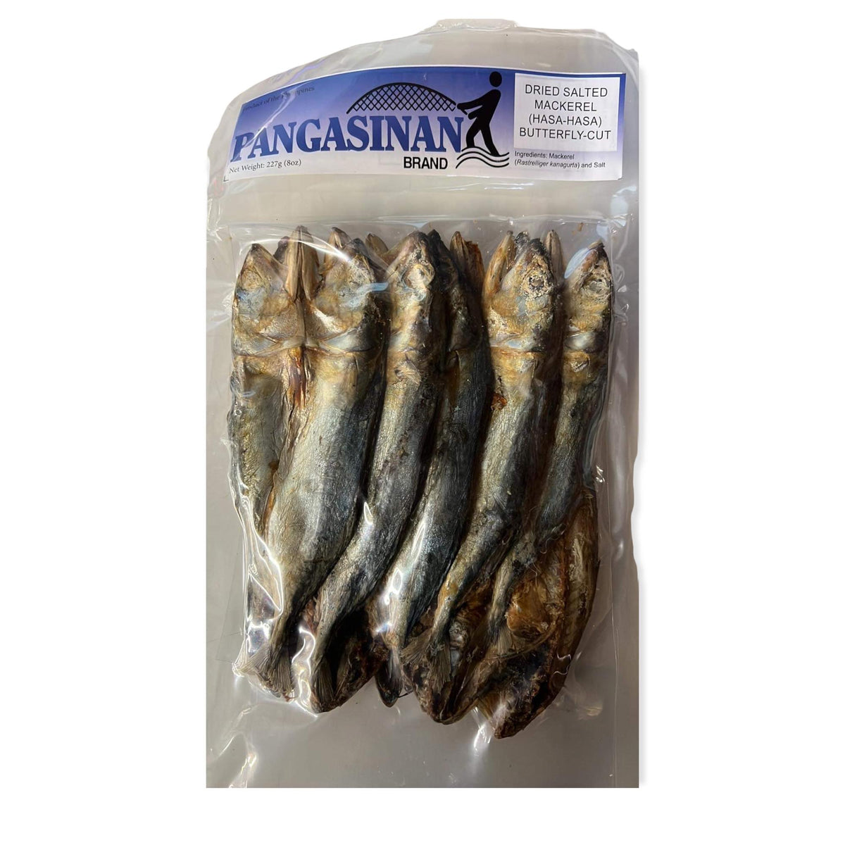 Pangasinan Brand – Dried Salted Mackerel (Hasa-Hasa) – Fully Eviscerated – 8 OZ