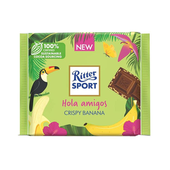 Ritter Sport Crispy Banana Chocolate Bar – 100g