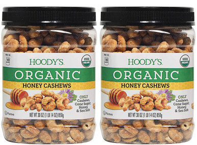 Hoody’s Organic Honey Cashews, 30 oz. (2 Pack)