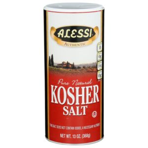 Alessi – Pure Natural Kosher Salt, 13 Oz – Pack of 6