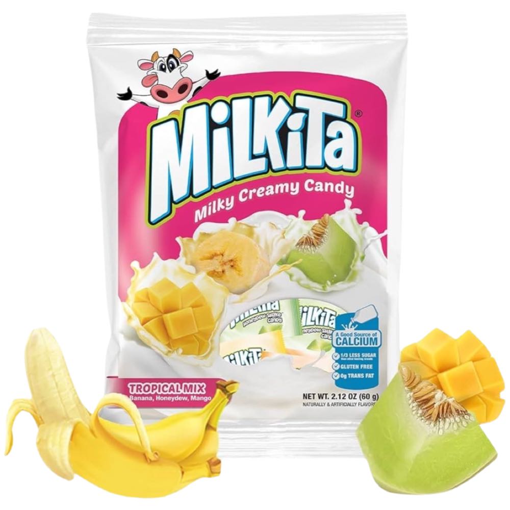 Milkita – Milky Creamy Candy Tropical Mix – Banana / Honeydew / Mango – 60 G