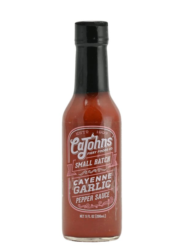 Hot Sauce CaJohns Small Batch Classic Cayenne Garlic 5 oz Heat 3