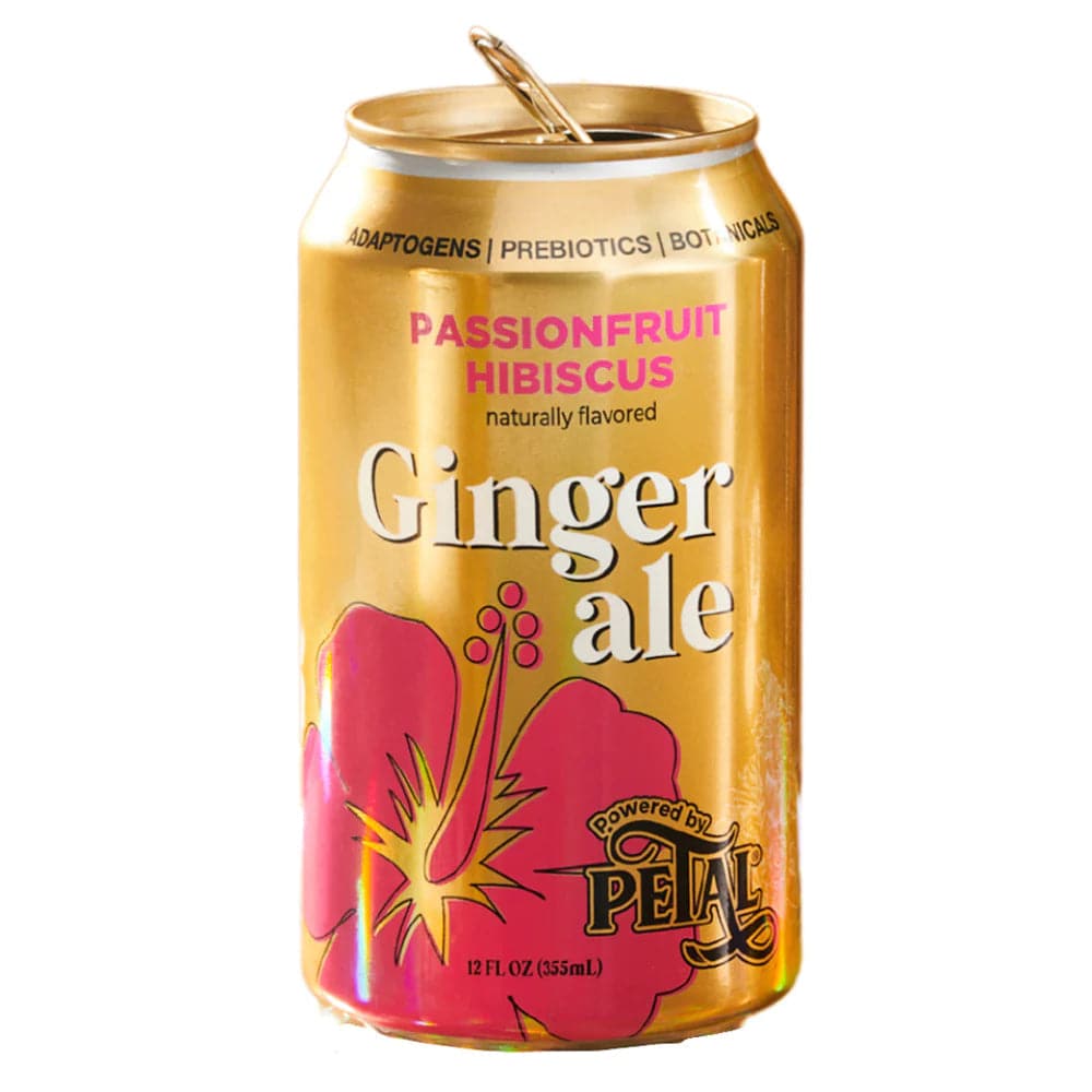 Petal – Passionfruit Hibiscus Ginger Ale Soda – 12floz