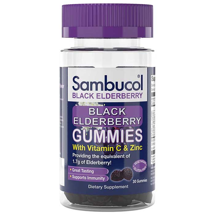 Sambucol Black Elderberry Gummies with Vitamin C & Zinc
