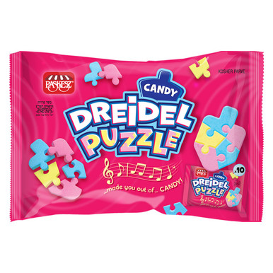 Dreidel Puzzle Hanukkah Candy, Individually Wrapped, 10 Count