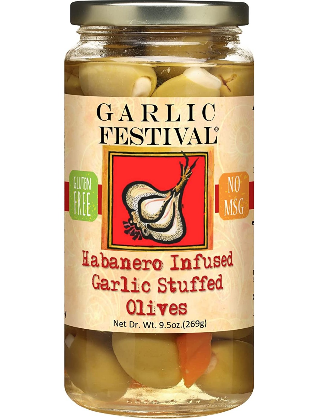 Olives Habanero Infused Garlic Stuffed 9.5