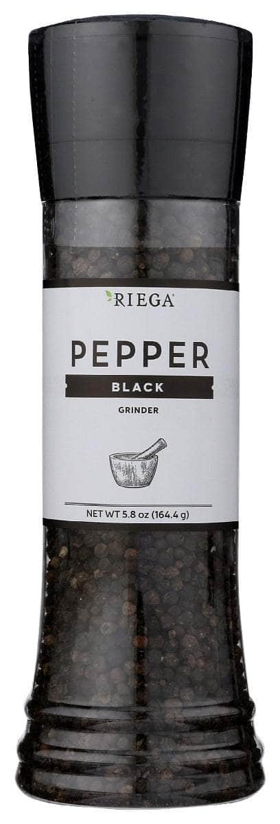 RIEGA Black Pepper Grinder, 5.8 oz | Pack of 6