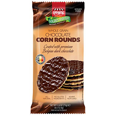 Paskesz Whole Grain Chocolate Corn Rounds, 2.6 oz. (Pack of 6)
