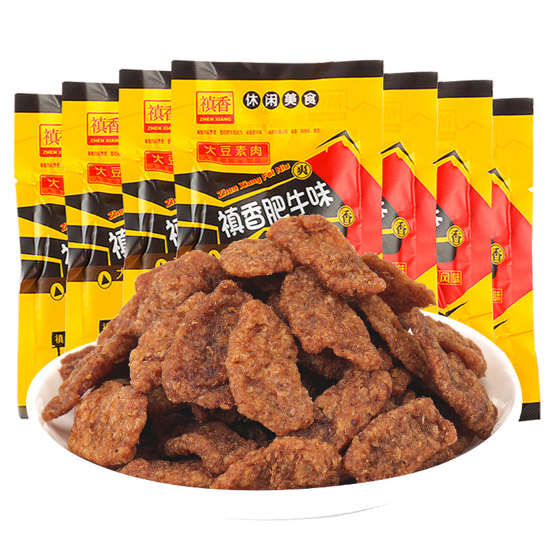 Zhen Xiang Beef-Flavored Dried Tofu Snacks 10 Pack 180g