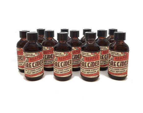 Reaper Fire Cider (Apple Cider Vinegar – Carolina Reaper Pepper) Bottles – 16 x 2oz