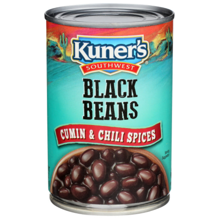 Kuner’s – Black Beans Spiced, 15 Oz | Pack of 12