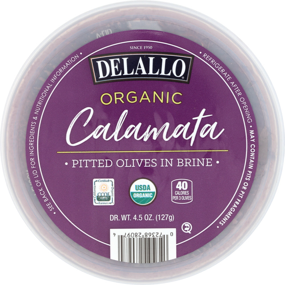 Delallo – Olive Calamata In Brine, 4.5 Oz (Pack of 6)