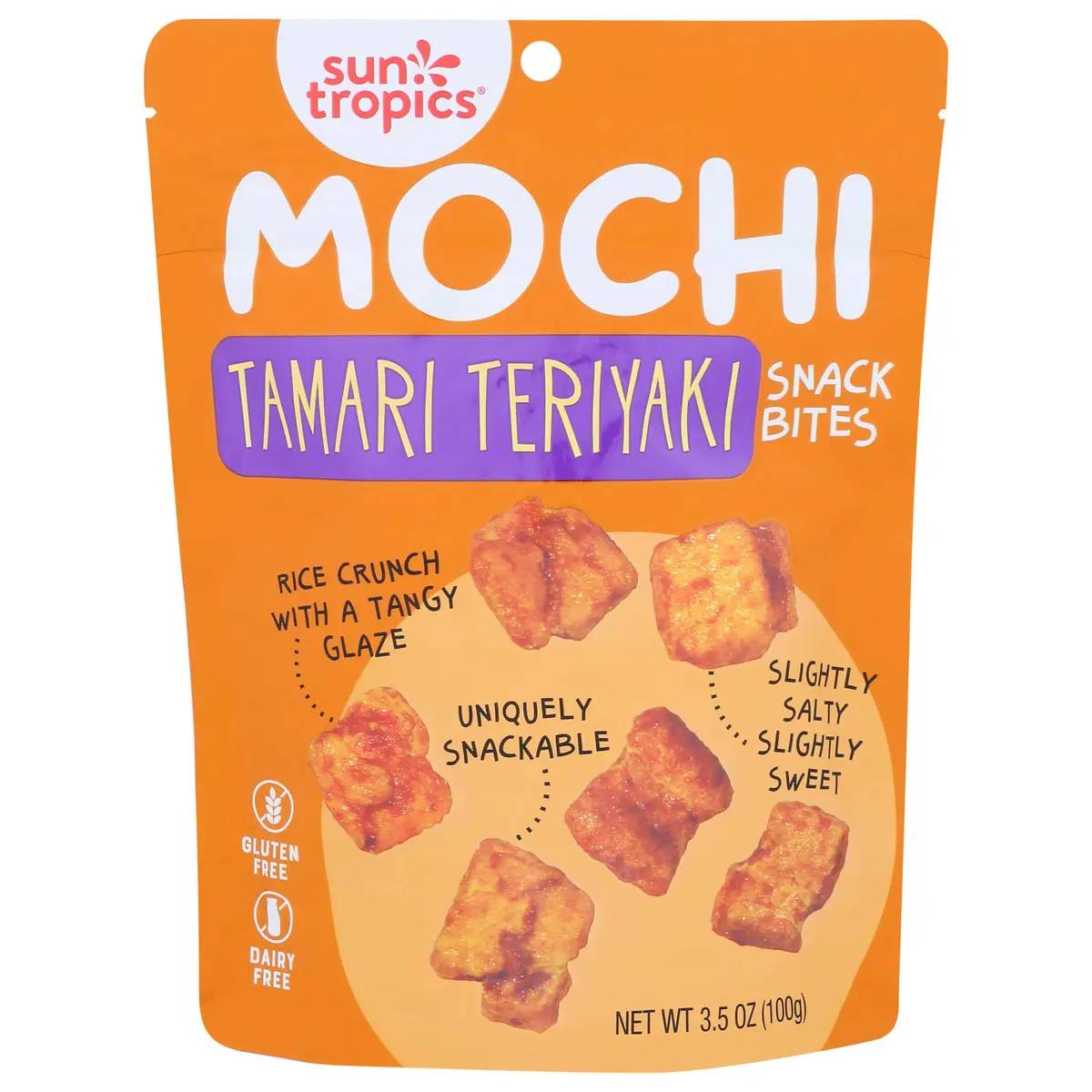 Sun Tropics Mochi Snack Bites Tamari Teriyaki 3.5 Oz | Pack of 12