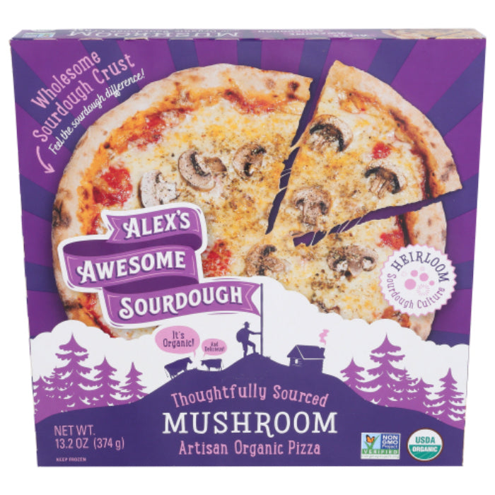 Alex’s Awesome – Sourdough Pizza Sourdough Mushroom, 13.2 Oz – Pack of