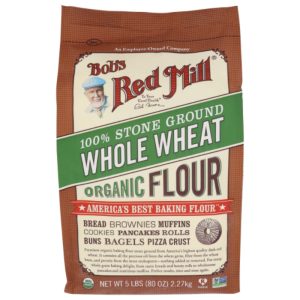Bob’s Red Mill – Flour, Whole Wheat, Organic, 5 Lb | Pack of 8