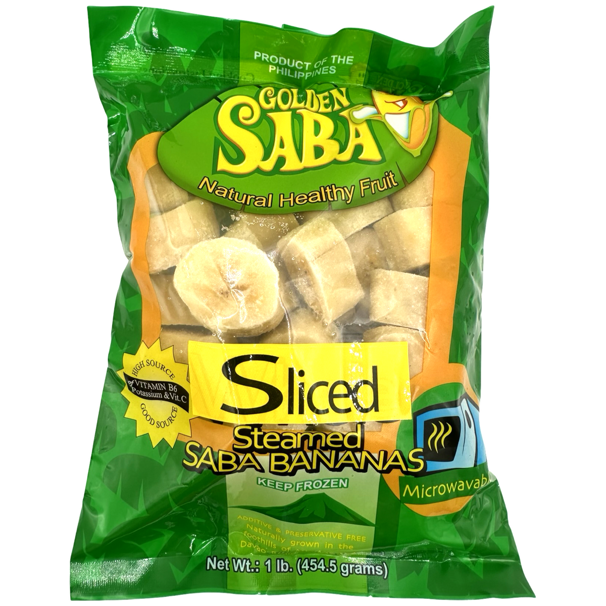 Golden Saba – Sliced Steamed Saba Banana – 1 LB