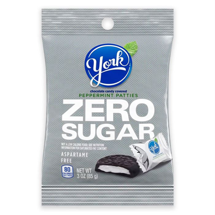 York Zero Sugar Peppermint Patties – 3 oz Bag
