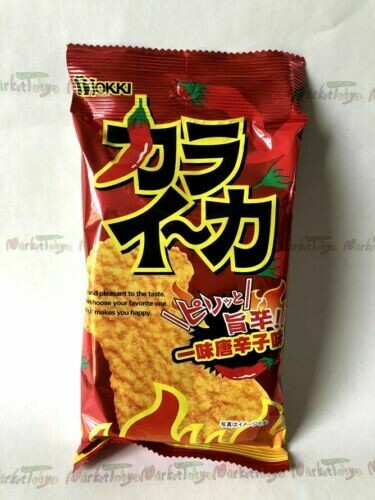 Jokki,”Kara Ika” Deep Fried Squid Snack, Red Chili, Spicy Taste