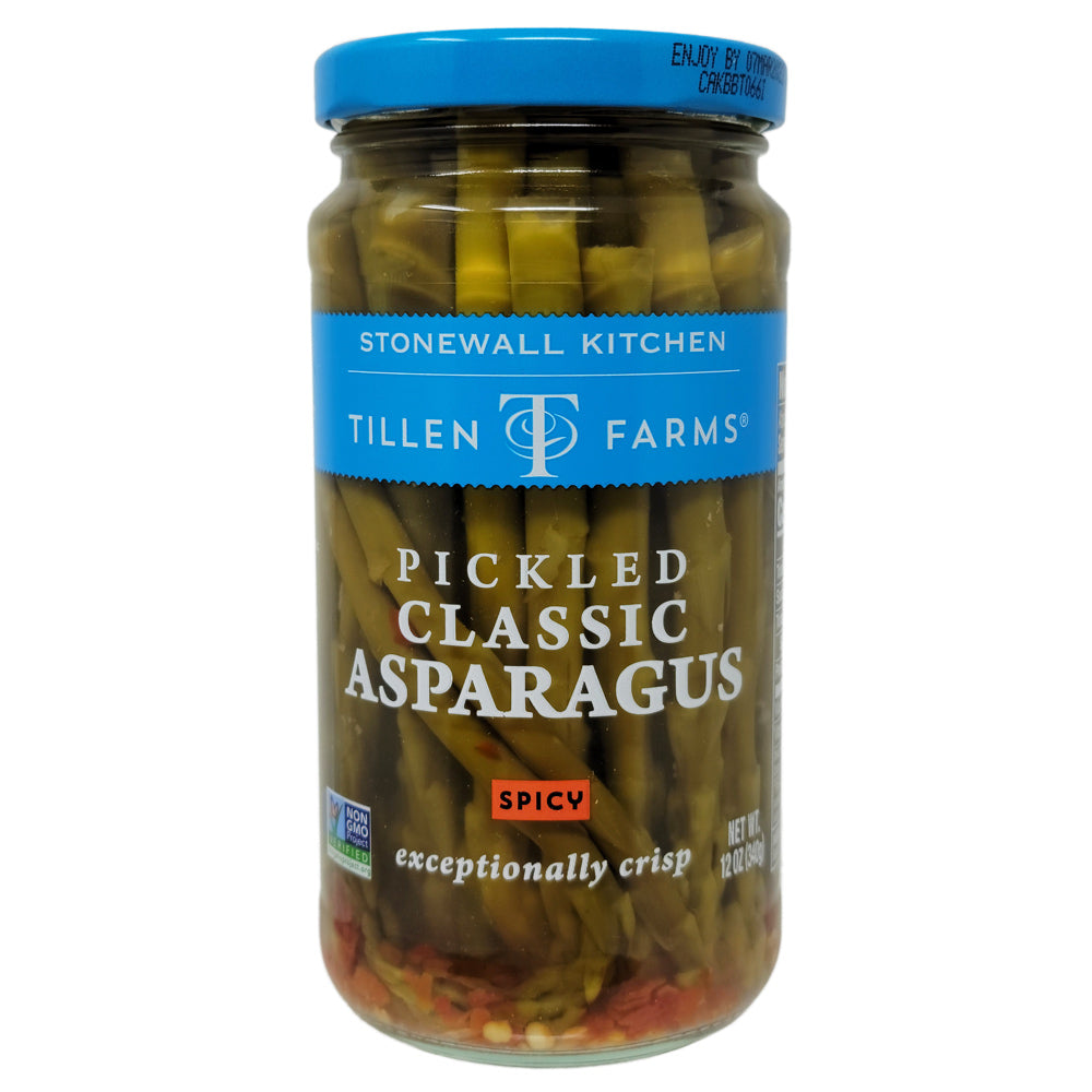 Tillen Farms Low Sodium Pickled Classic Asparagus Spicy – 12oz