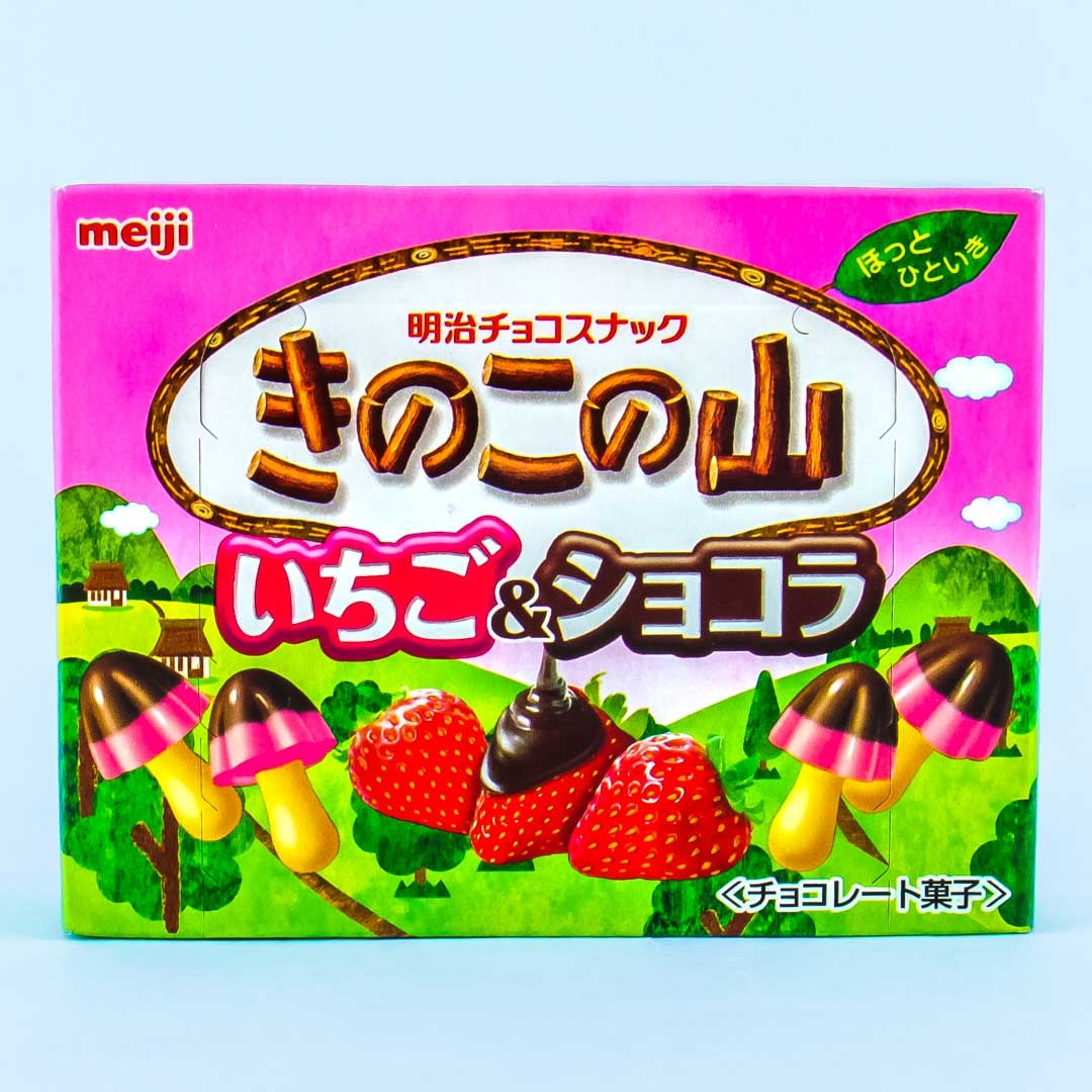 Kinoko no Yama Chocolate Biscuits – Strawberry & Chocolate