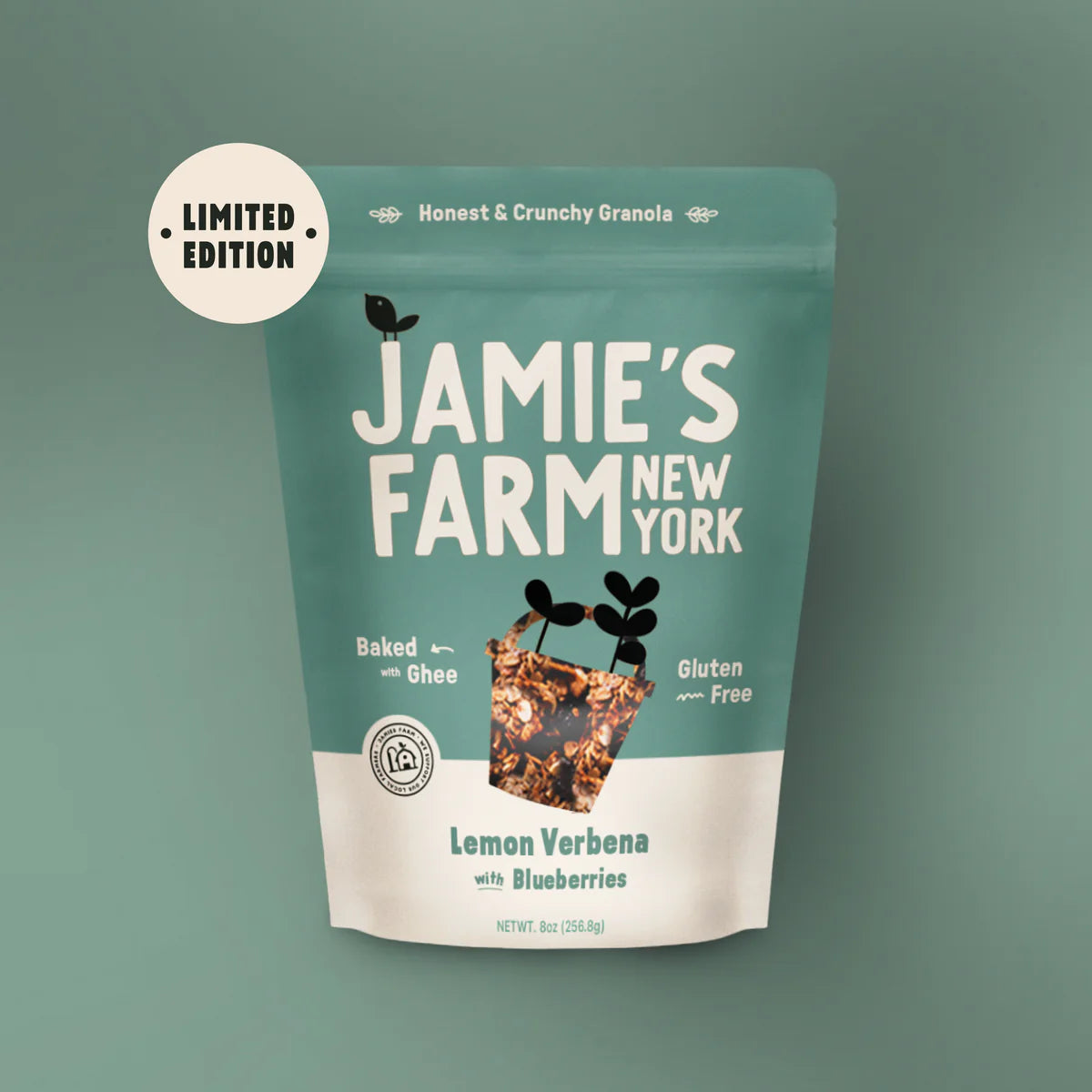 Jamie’s Farm Granola Lemon Verbena with Blueberries Bag – 6 bags x 8 oz case