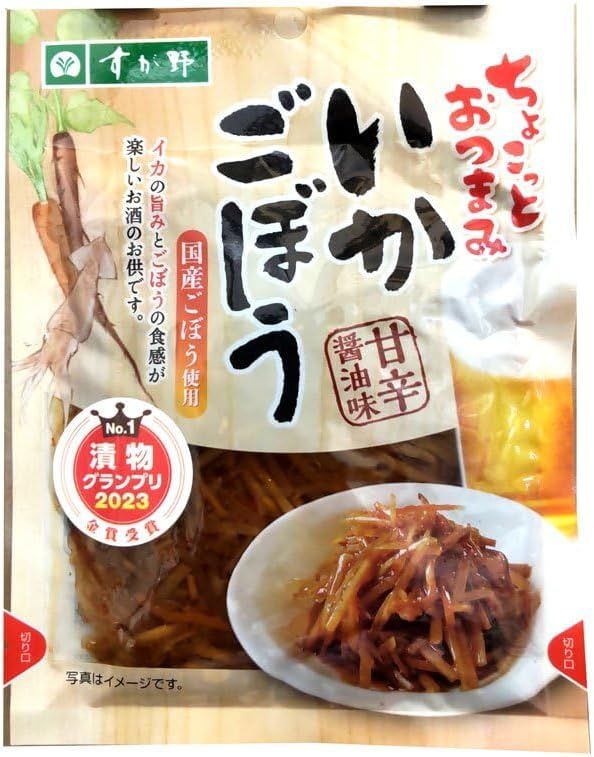 Sugano, Ika Gobo, Burdock & Squid, Soy Sauce Tsukemono, 90g in 1 pack