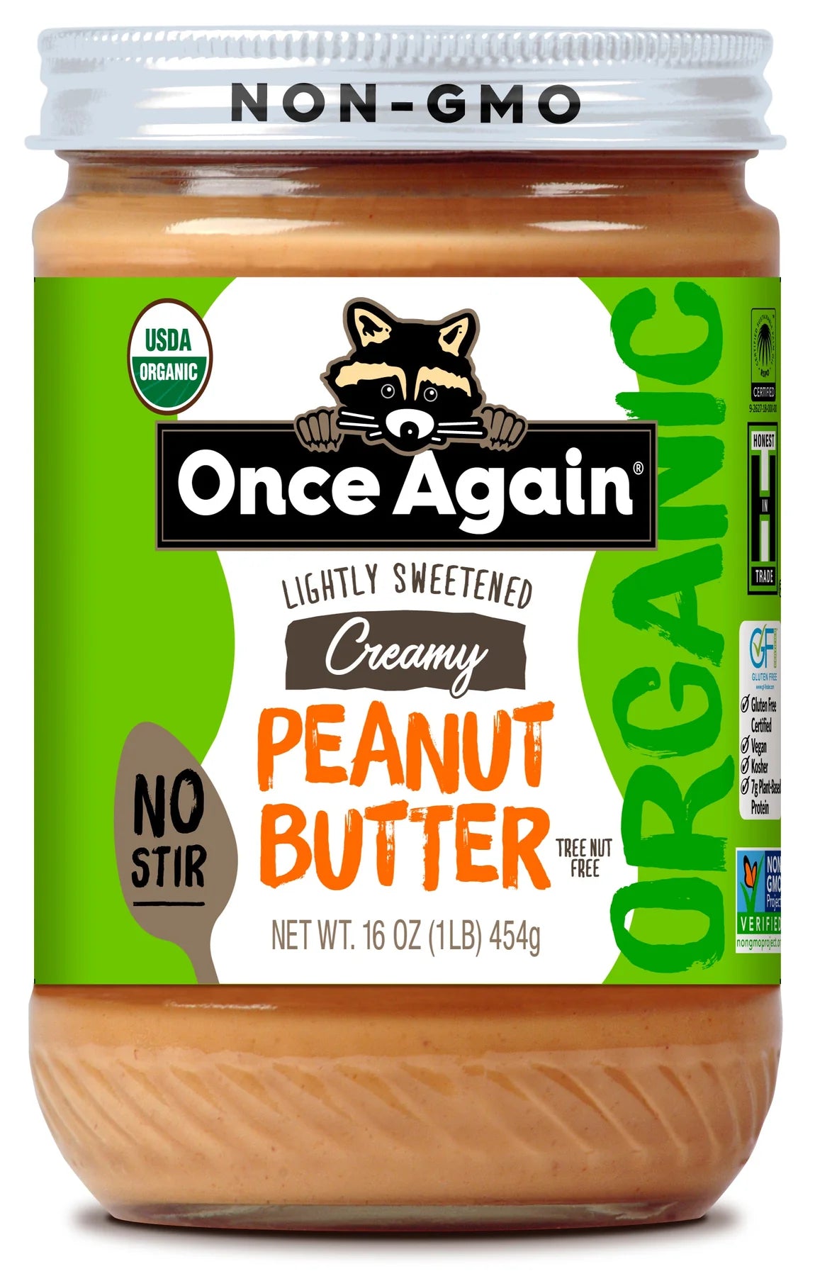 Once Again Butter Peanut No Stir Organic 16 OZ – Pack of 6