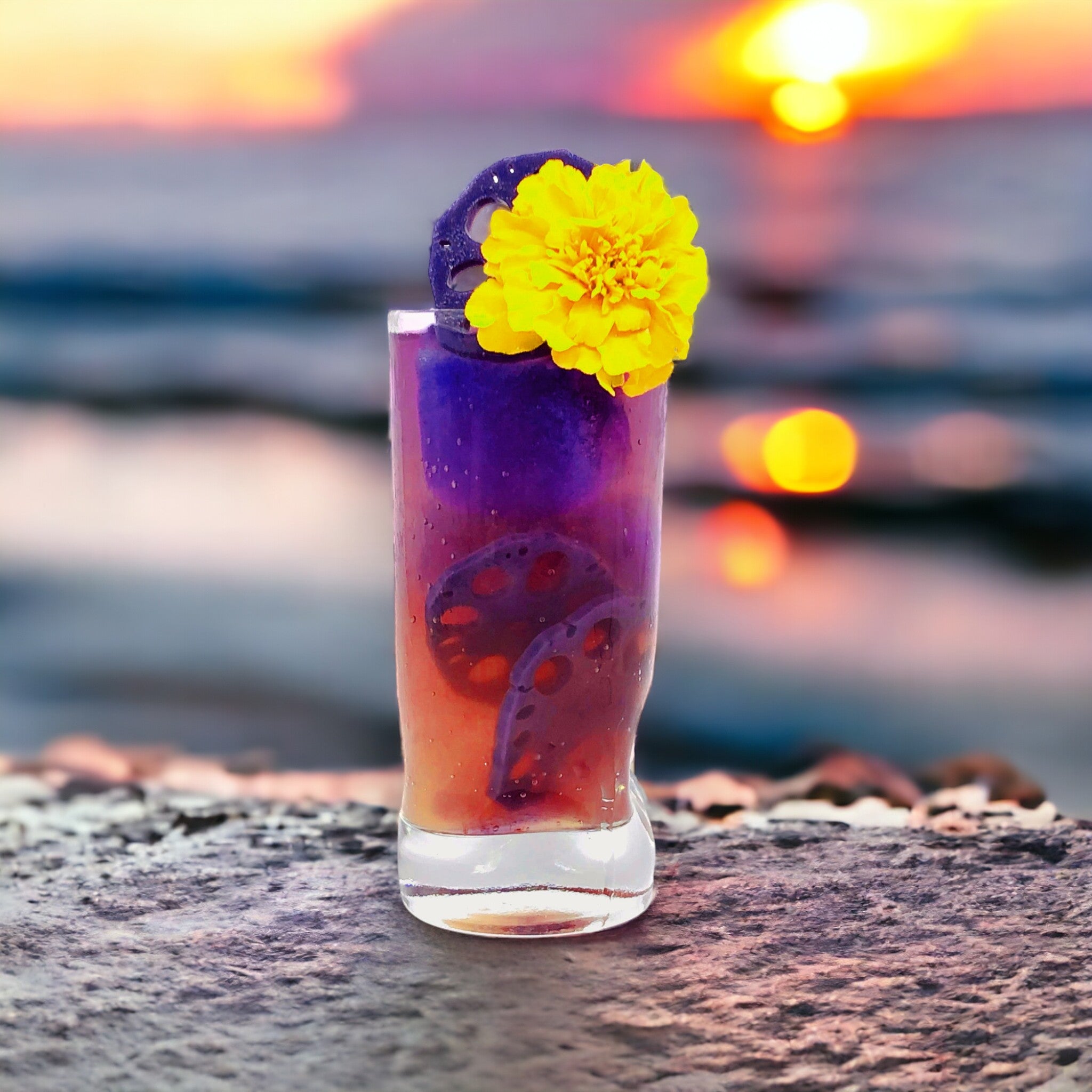 Wild Hibiscus Flower Company – Lotus Slices in Butterfly Pea & Elderfl