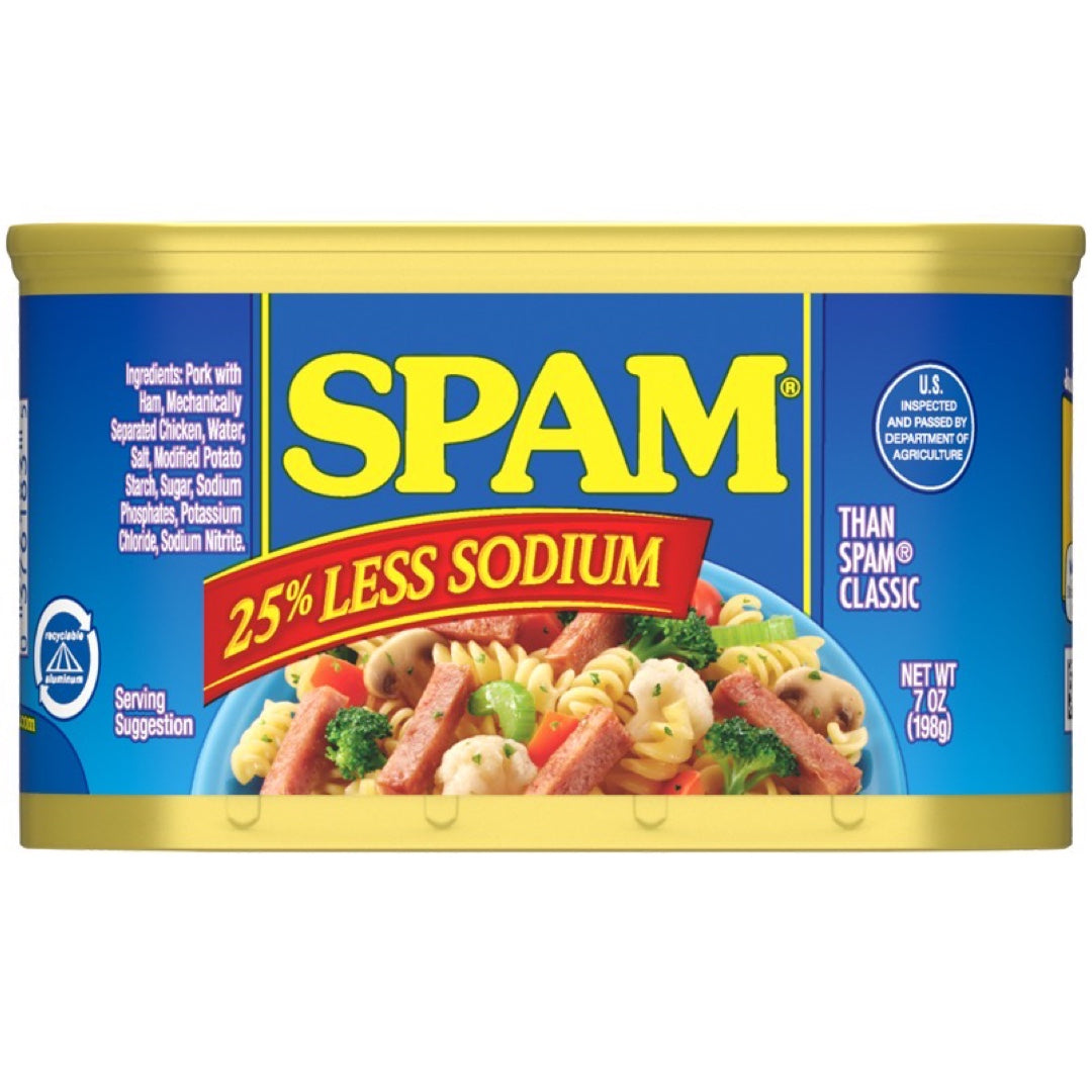 Spam – 25% Less Sodium – 7 OZ