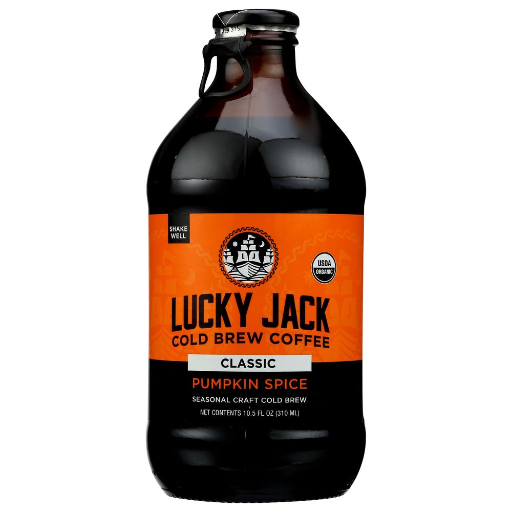 Lucky Jack – Organic Pumpkin Spice Cold Brew Coffee, 10.5 Fl Oz – Pack