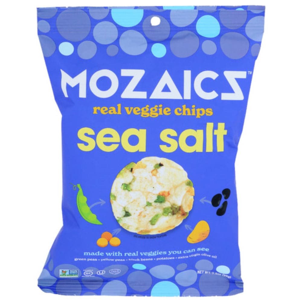 Mozaics – Sea Salt Real Veggie Chips, 3.5 Oz – Pack of 6