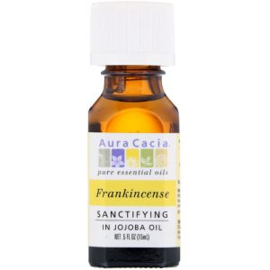 Aura Cacia – Precious Essential Oil Frankincense in Jojoba, 0.5 Oz – P