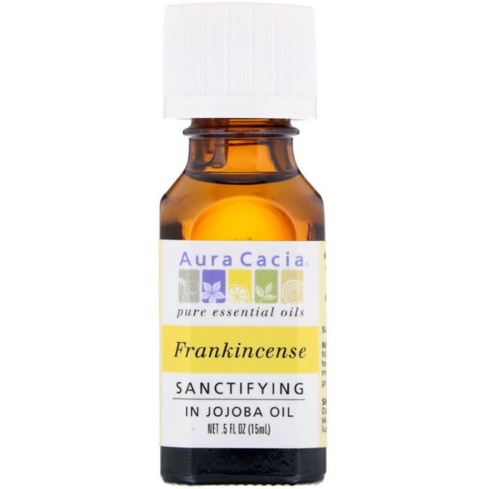 Aura Cacia – Precious Essential Oil Frankincense in Jojoba, 0.5 Oz – P