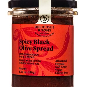 Delicious & Sons Spread Spicy Black Olive, 6.35 Oz | Pack of 6