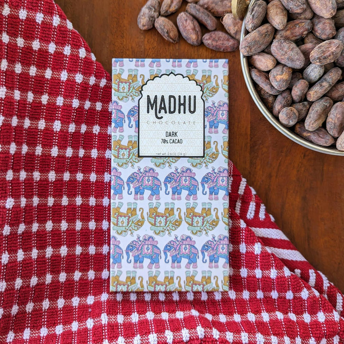 Madhu Chocolate Pure Dark – 70% Cacao Chocolate Bar