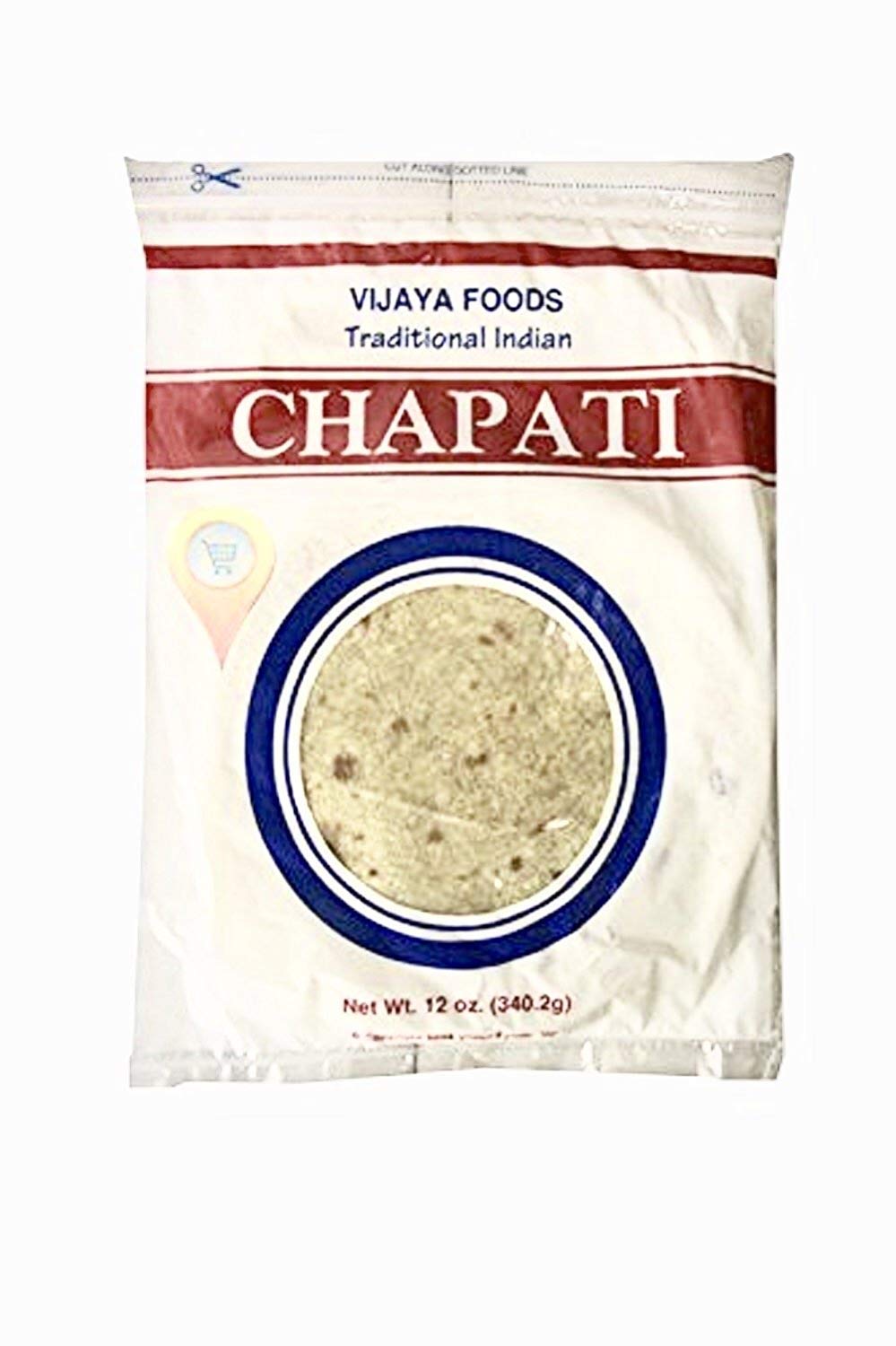 Vijaya Chapati Traditional Indian Roti, Fresh Ready-to-Eat Roti,