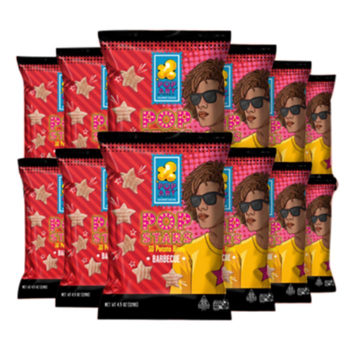 Pop Art Puffs Stars Barbecue 4.5 Oz – Pack Of 12