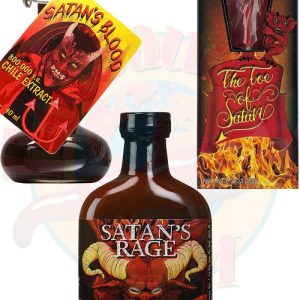 Satan’s Bloody Toe Torture Gift Set, .7oz, 1.35oz, 5.7oz.