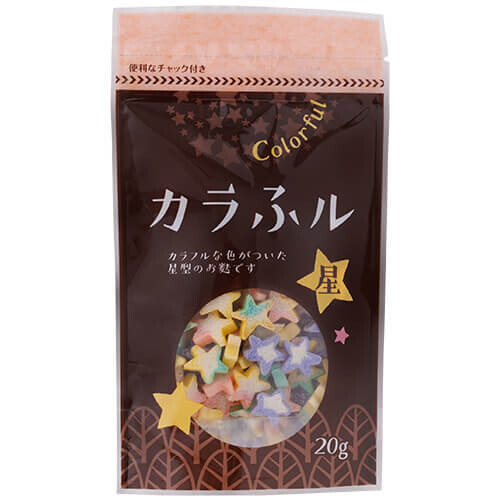 Hitachiya, Colorful, Star-shaped, Fu, Grilled wheat gluten, 20g