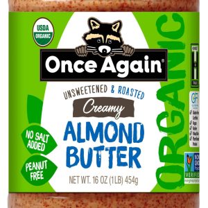 Almond Butter, Creamy, No Salt, Organic