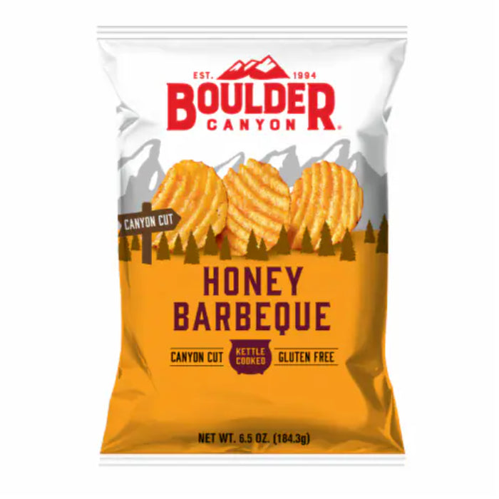 Boulder Canyon – Cut Canyon Honey BBQ Chips, 6.5 Oz | Pack of 12