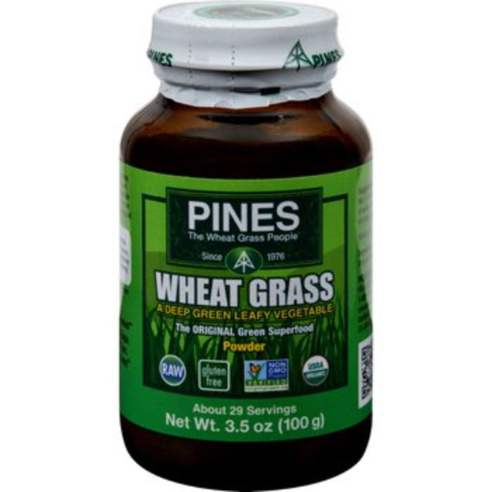 Pines Wheat Grass Wheat Grass Powder Organic 3.5 OZ – Pack of 1