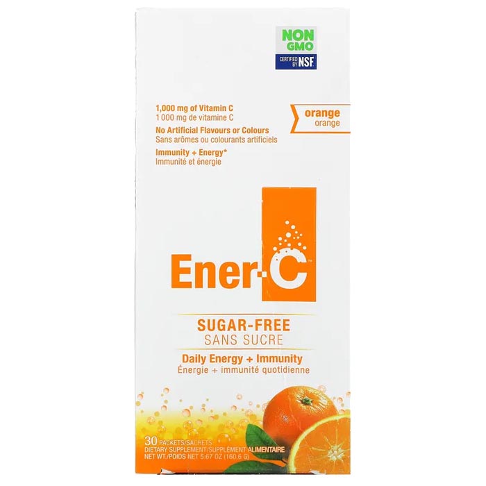 Ener-C – Sugar-Free Orange Vitamin C Drink Mix, 30 Sachets